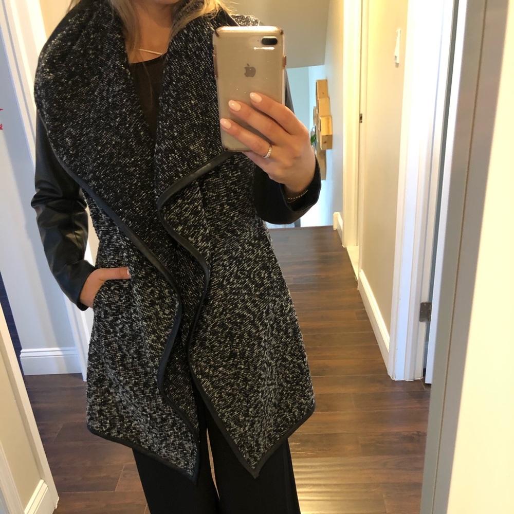 Drape front jacket